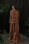 Mutedance 24 Spring/Summer Printed Long Skirt MD-MD24SS07-SAND PM135